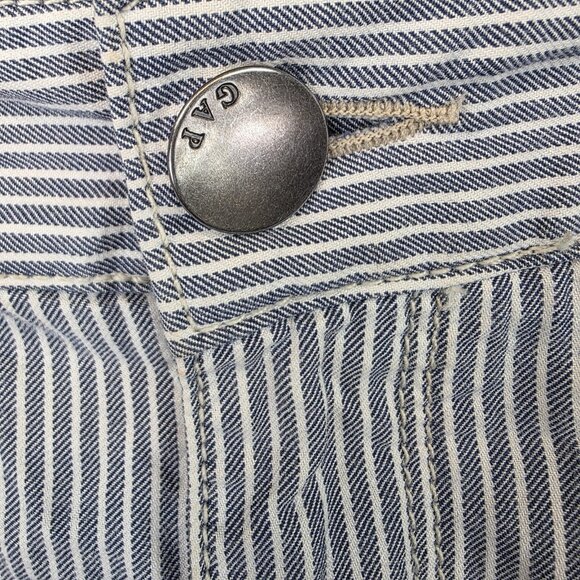 Gap Jeans Womens 4 Blue White Stripe Limited Edition Cotton Flare Pants Y2K - Picture 3 of 12